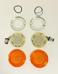 Adjure Led Rear Turn Signal Inserts For 86-99 Harley Touring Amber Lens. Fixed Price $28.00.