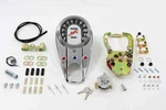 V-twin Chrome Three For Light Dash Panel Kit With 1:1 Ratio Speedometer. Fixed Price $241.93.