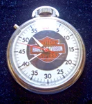 1940'S Stop Watch With Harley Davidson Logo Dial Size 16 Chrome Case. Fixed Price $74.00.