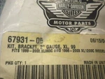 New Harley Davidson Guage Bracket 2" Xl 99 Part# 67931-05. Fixed Price $23.50.