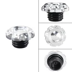 Silver Fuel Tank Gas Cap For Harley 1992-2017 Dyna Fat Bob Wide Glide Fxdb Fxdl. Fixed Price $29.95.