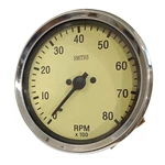 Classic Car Smiths Replica Tachometer 80 Rpm X100 Black & Magnolia Finish Gauges. Fixed Price $37.50.