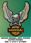 Honda Motorcycles - Vintage Original Vinyl Prismatic Glitter Decal Sticker. Fixed Price $7.28.