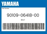 Yamaha Genuine Bolt 90109-06418-00. Fixed Price $9.29.