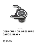 Arlen Ness Deep Cut Oil Pressure Gage Black. Fixed Price $135.00.