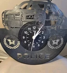Vinyl Wall Clocks Record Decor Policeman Car. Fixed Price $19.99.