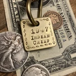 1947 Indian Chief Motorcycle Brass Key Fob. Fixed Price $28.50.