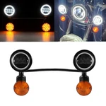 Black 4.5" Led Fog Passing Light Bar Kit For Harley Softail Fatboy Heritage. Fixed Price $149.99.