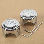 Dial Clock Thermometer Fit For Harley Crusier Chopper Motor 7/8'' 1'' Handlebar. Fixed Price $18.99.