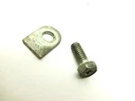 1982 Suzuki DR250Z - Cylinder Head Sleeve Hole Cap Plate & Screw. Fixed Price $8.70.