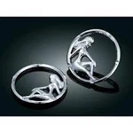 Kuryakyn Chauvinist 2" Chrome Gauge Bezels For Harley, New, Pair, #3784. Fixed Price $15.32.