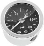 Bikers Choice Fits 0-100 Psi Oil Pressure Gauge Carbon Face Stainless Bezel. Fixed Price $50.99.