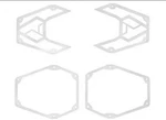 Assault Industries B2 Bomber Mirror White Bezel Side View ASI-101005SM0606. Fixed Price $24.99.