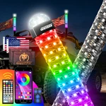 2PCS 2FT Fat Whip Lights Led Spiral Chasing Lighted W/ Warning For X3 Rzr. Fixed Price $139.99.
