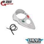 Drag Specialties DS-373645 Chrome Cat Eye Dash Cover -base Plate Sold Separately. Fixed Price $82.63.