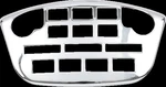 Show Chrome 52-696 Radio Panel Accent Cover. Fixed Price $53.41.