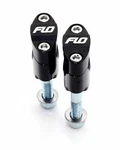 Flo Black Rubber Fat 1/8" 28.5MM Oversize Handlebar Clamp Mounts. Fixed Price $49.95.