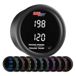 Glowshift Dual Digital Transmission Temp & Pressure Gauge Kit W/ Sensor. Fixed Price $199.99.