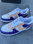 Nike Air Force Size 11 .custom Crown Royal Shoes. Fixed Price $80.00.