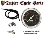 Pressure Gauge For Harley Ride Fairing Mounted Illunminated 2" Black. Fixed Price $43.99.